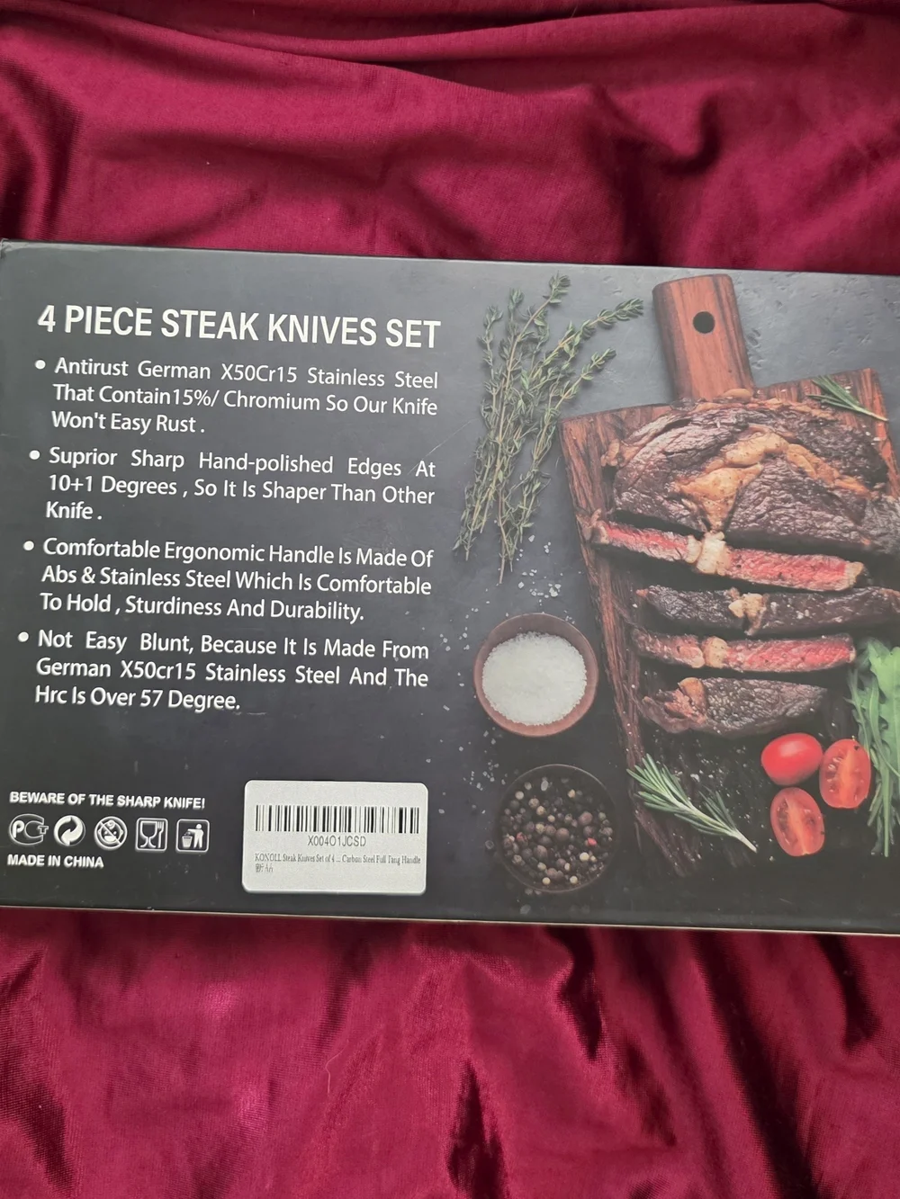 NEW- Knoll 4 Piece Steak Knives Set